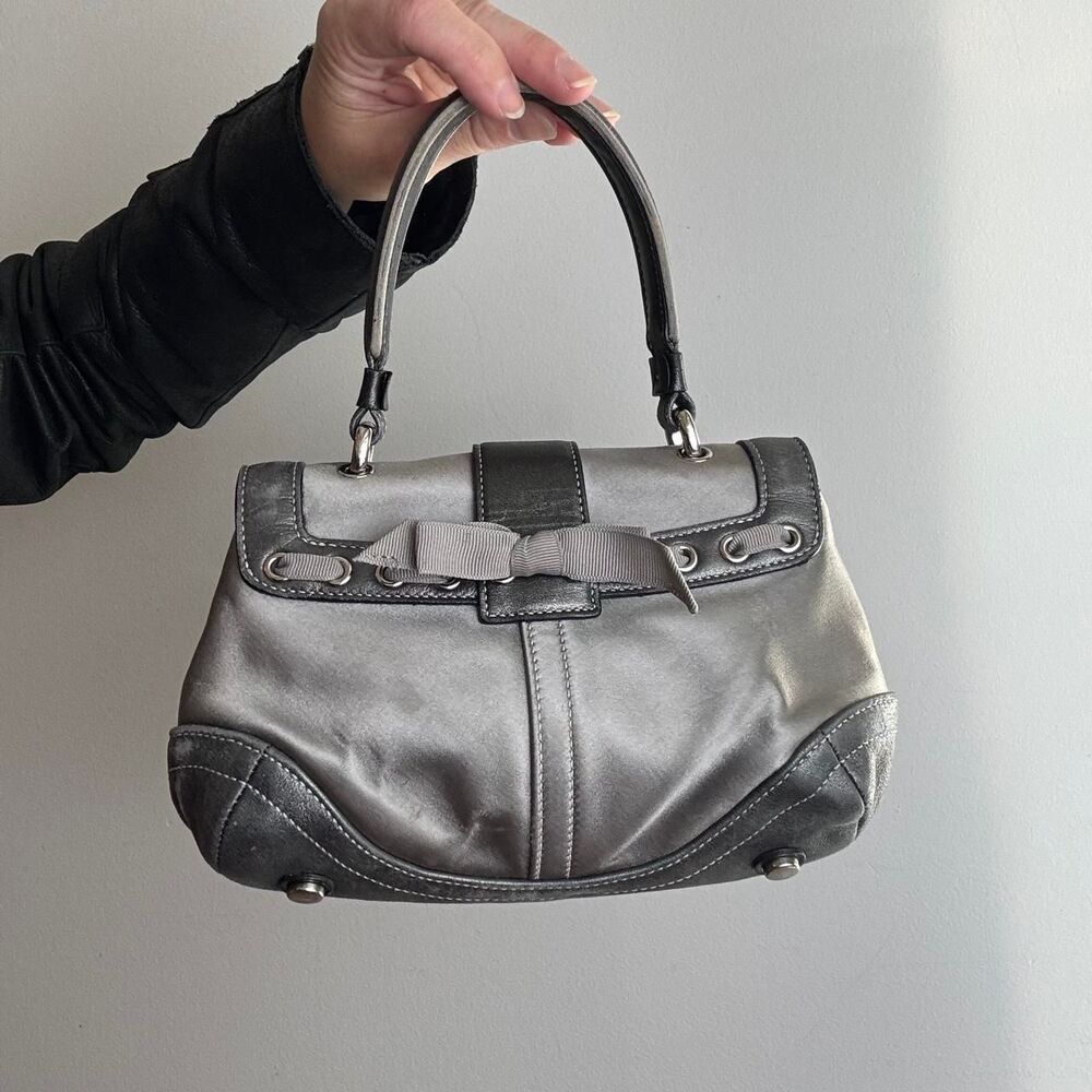 Coach Women's Grey and Silver Bag - Picture 3 of 8